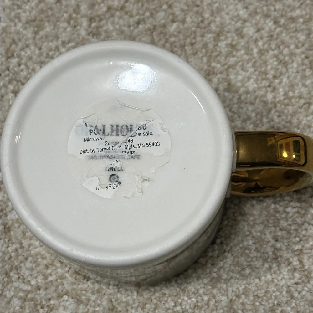 Letter “A” White Ceramic Floral 16 Ounce Mug NWOT - Picture 5 of 7